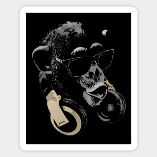 Monkey DJ Bling Magnet